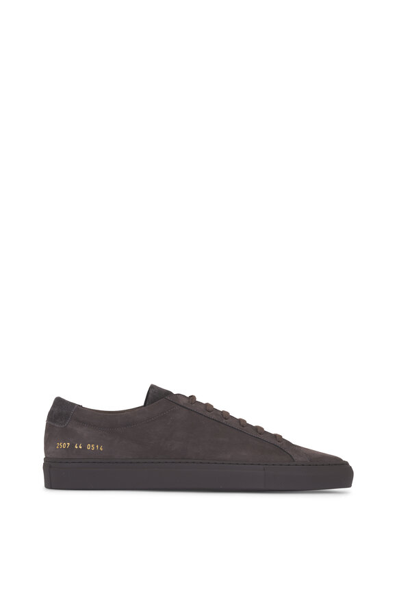 Common Projects Achilles Nubuck Charcoal Suede Low Top Sneaker - view 3