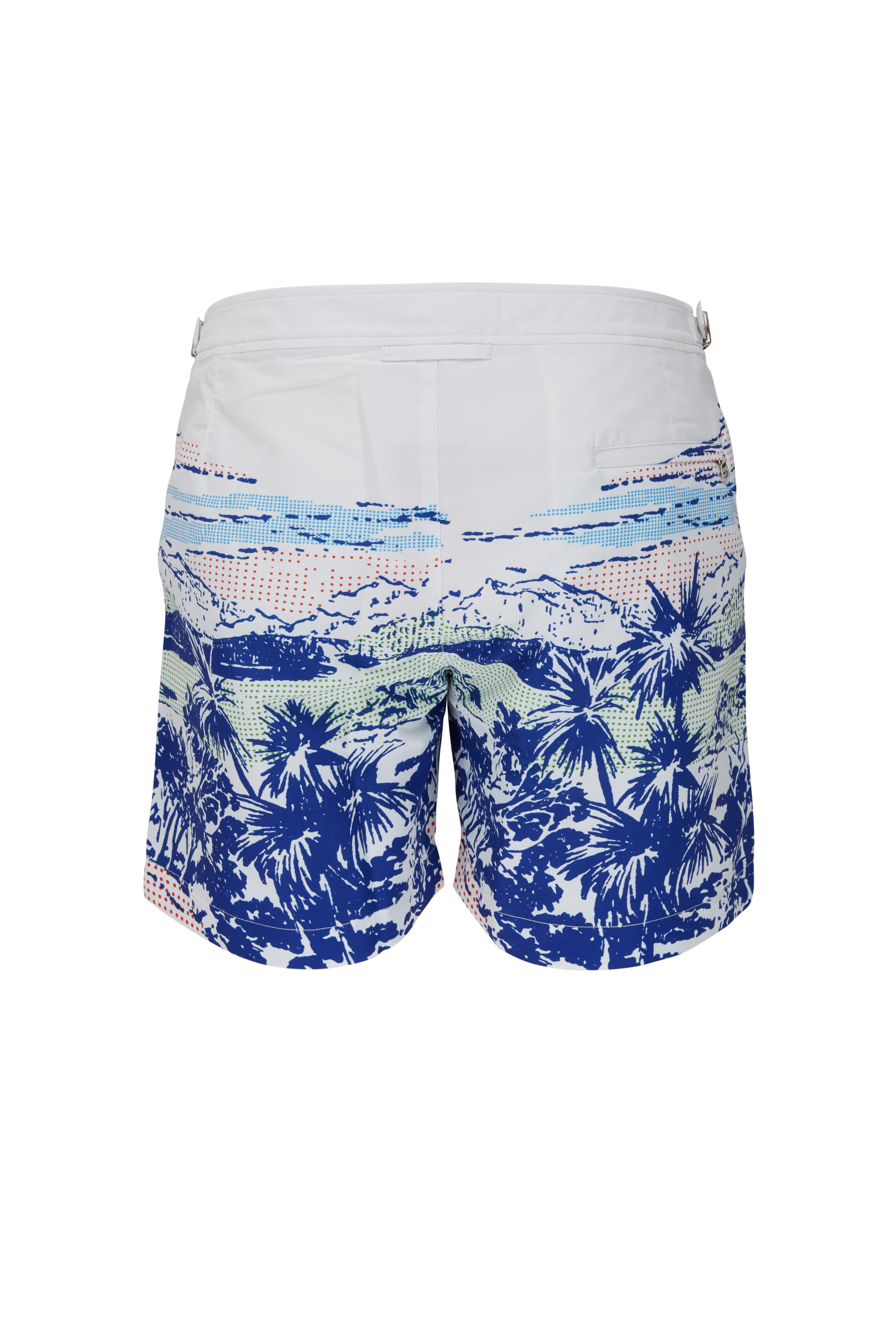ORLEBAR BROWN スイムウェア Navy/Cloud Fenella Jacquard Mid-Length Swim Shorts | Orlebar