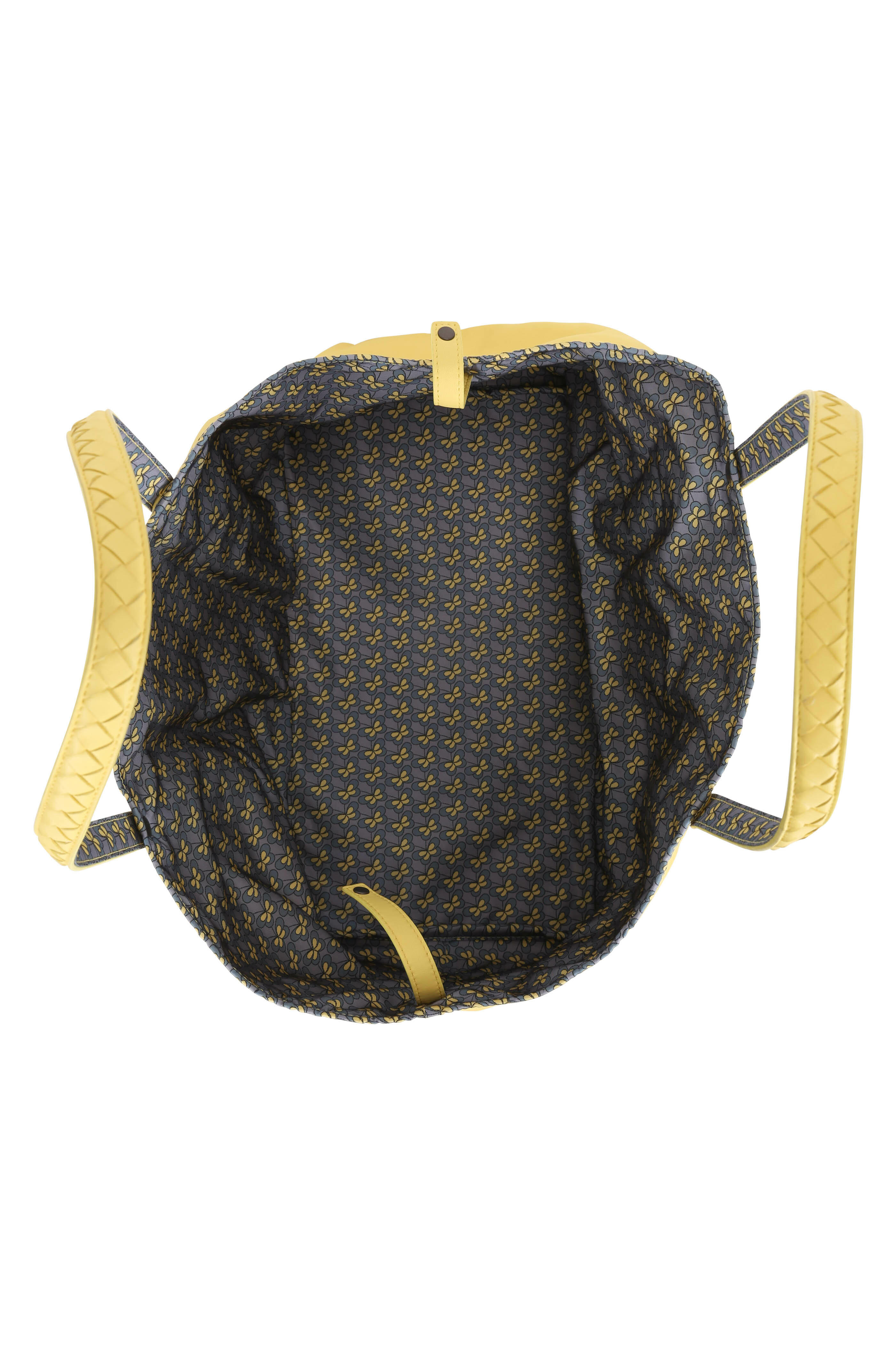Bottega Veneta - Yellow Leather Contrast Printed Lined Large Tote
