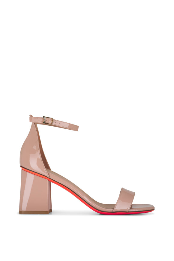 Santoni - Calypso Neutral Patent Leather Sandal, 75mm