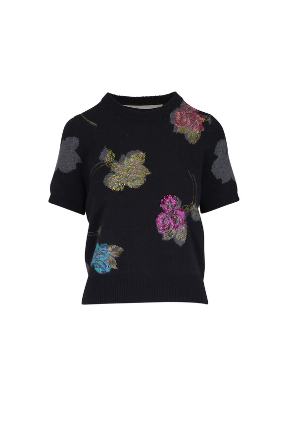 Libertine Primrose Shadows Cashmere Short Sleeve Sweater