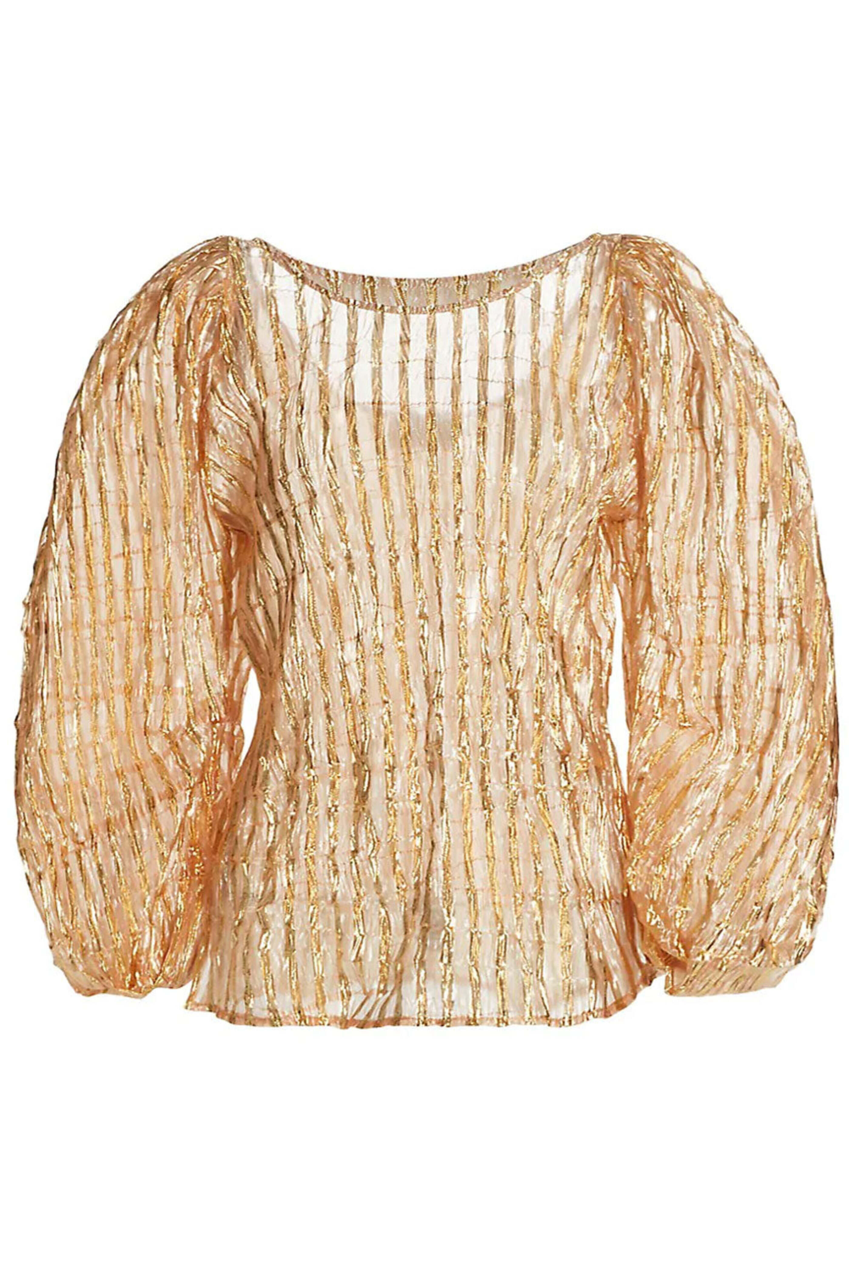 rachel comey ブラウス　レイチェルコミー　steven alan Rachel Comey - Metallic Peach Swoop Blouse | Mitchell Stores