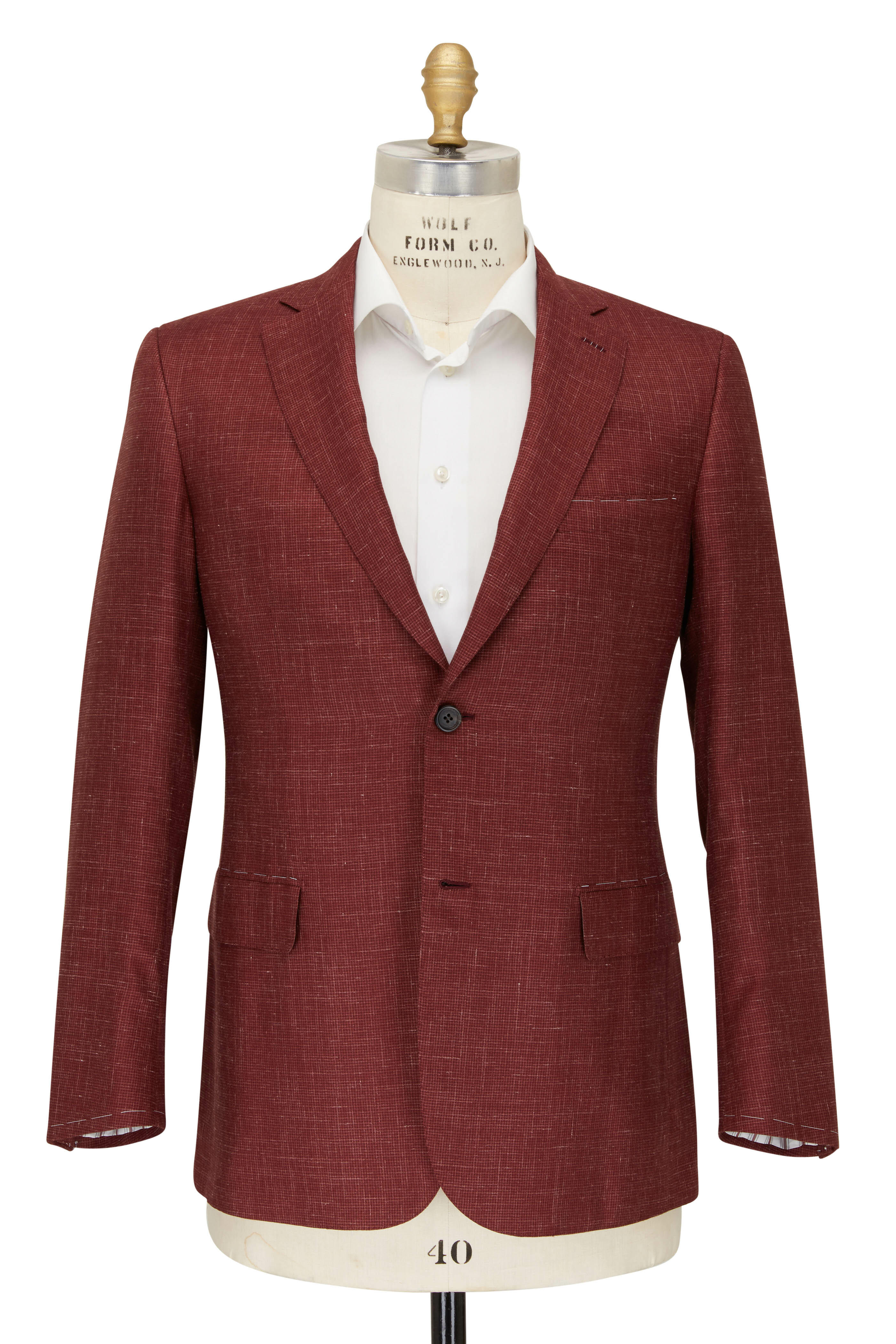 Brioni - Brick Red Cashmere, Silk & Linen Sportcoat