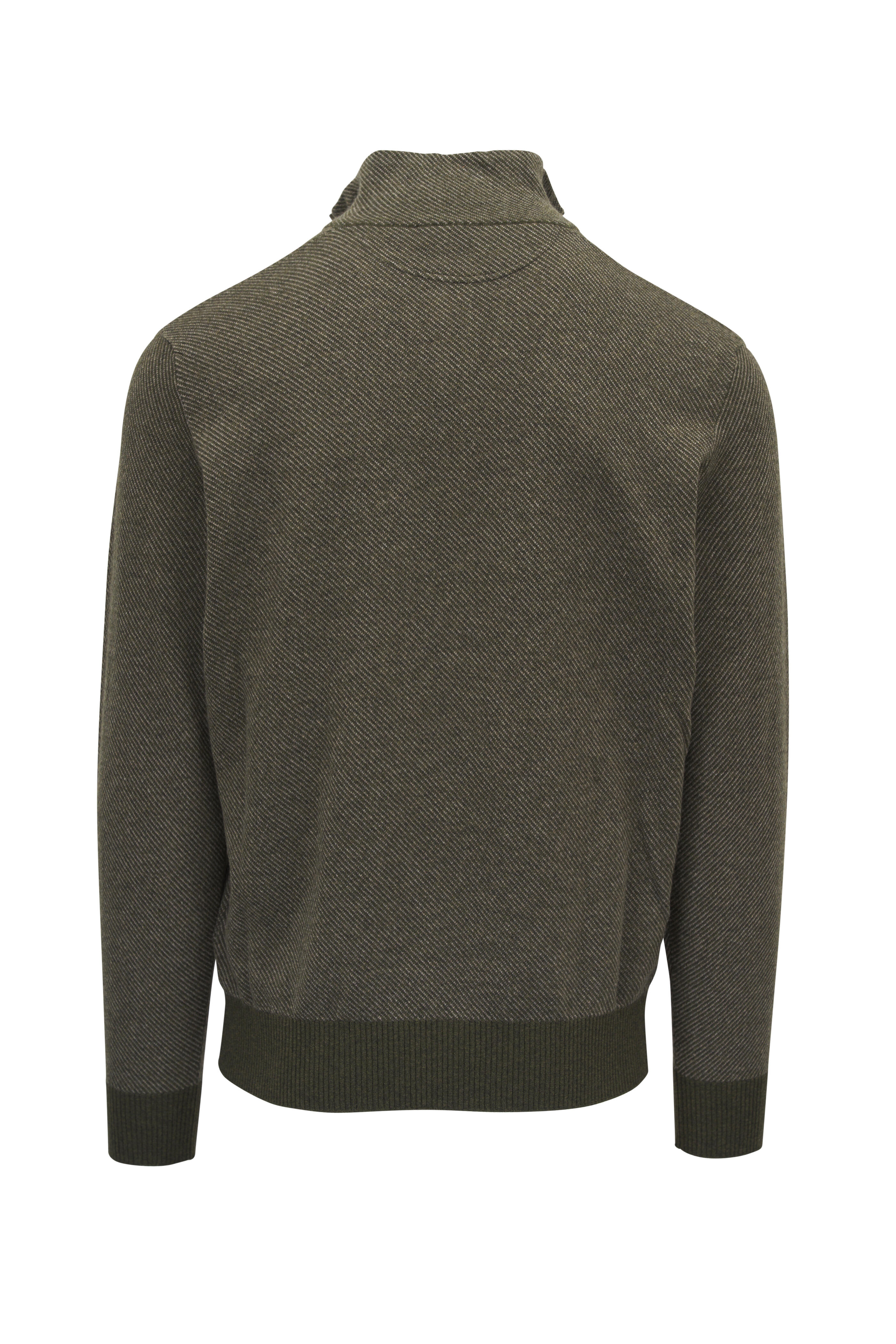 【海外 正規品】 Loro Pullover Zip Quarter Cashmere Green Cypress - Piana トップス