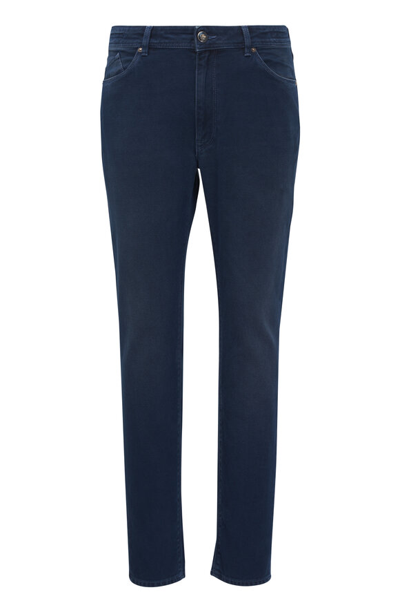 Barmas Moleskin Indigo Five Pocket Pant 