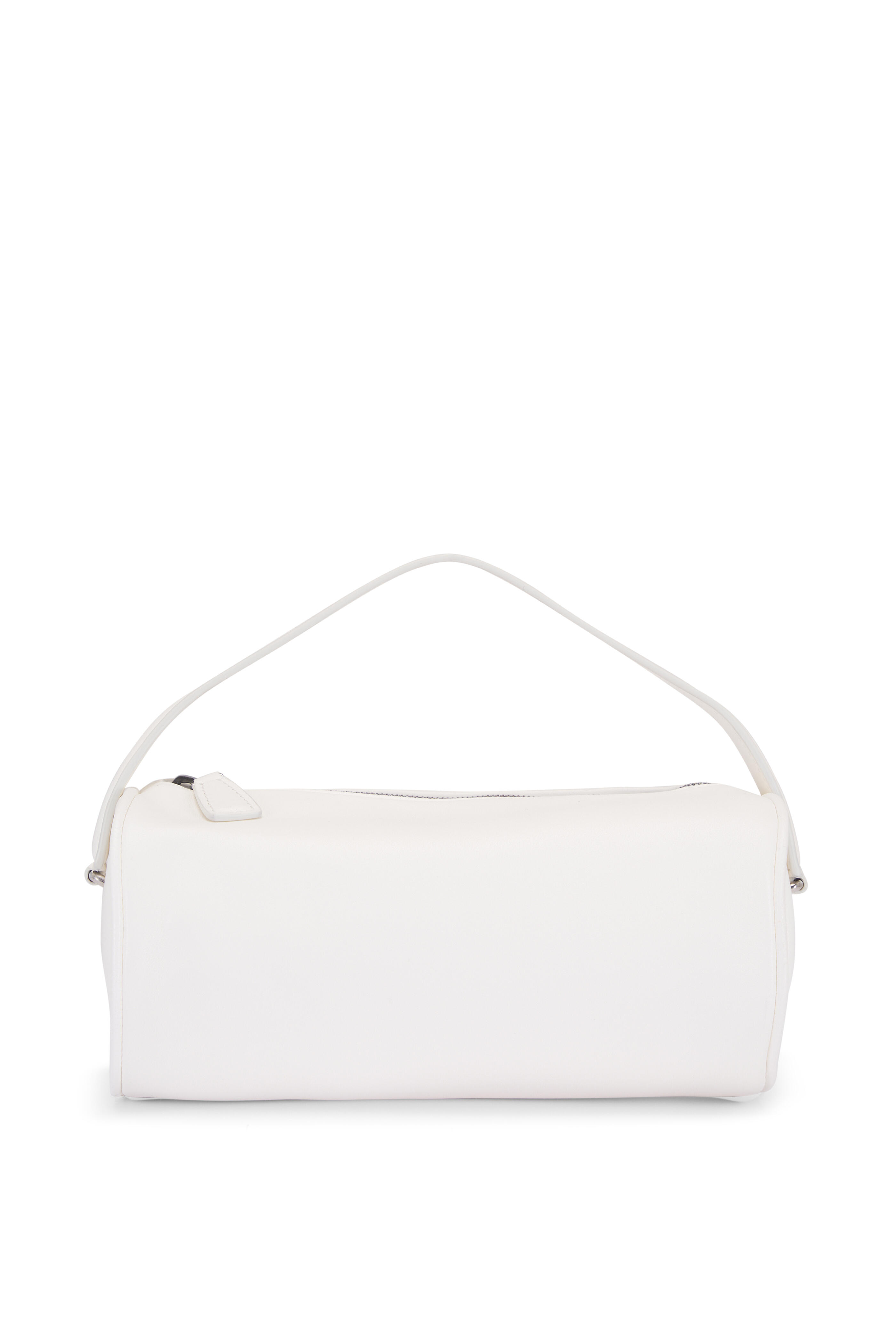 The Row - Round 90s White Leather Shoulder Bag