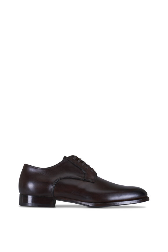 Kiton Brown Leather Lace Up Dress Shoe - view 2