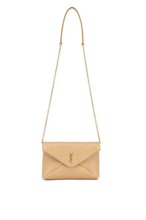 Saint Laurent - Kate Monogram Gray Leather Tassel Shoulder Bag