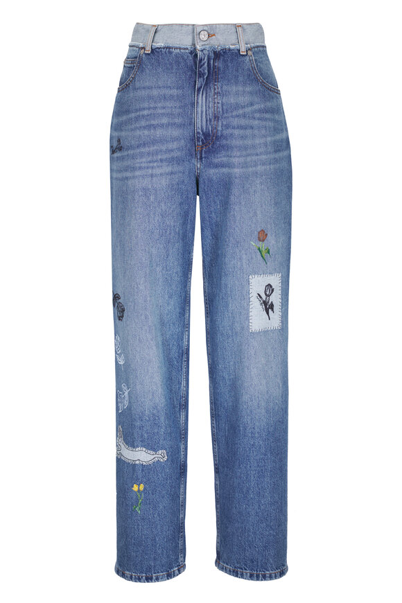 Marni Stone Washed Patched Denim Pant