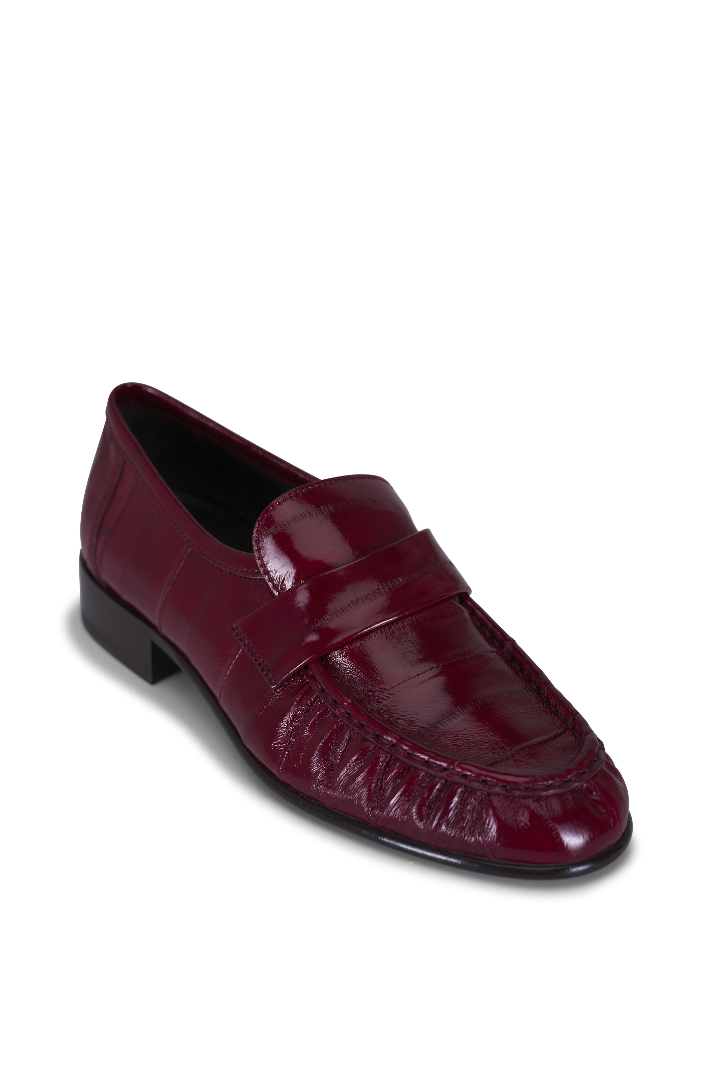 The Row - Rouge Leather Soft Loafer