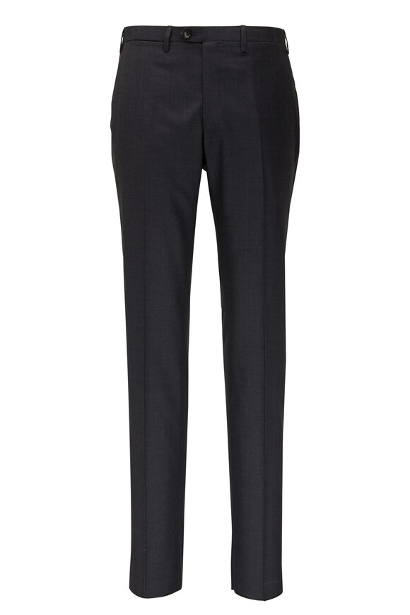 Kiton - Solid Charcoal Gray Wool Suit | Mitchell Stores