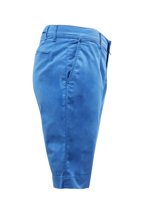 Kiton Electric Blue Cotton Shorts - view 2