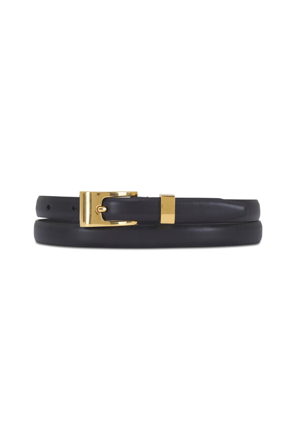 The Row - Ava Black Woven Raffia Belt | Mitchell Stores