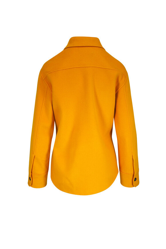 Odeeh Dark Yellow Double Face Wool & Cashmere Shirt - view 2