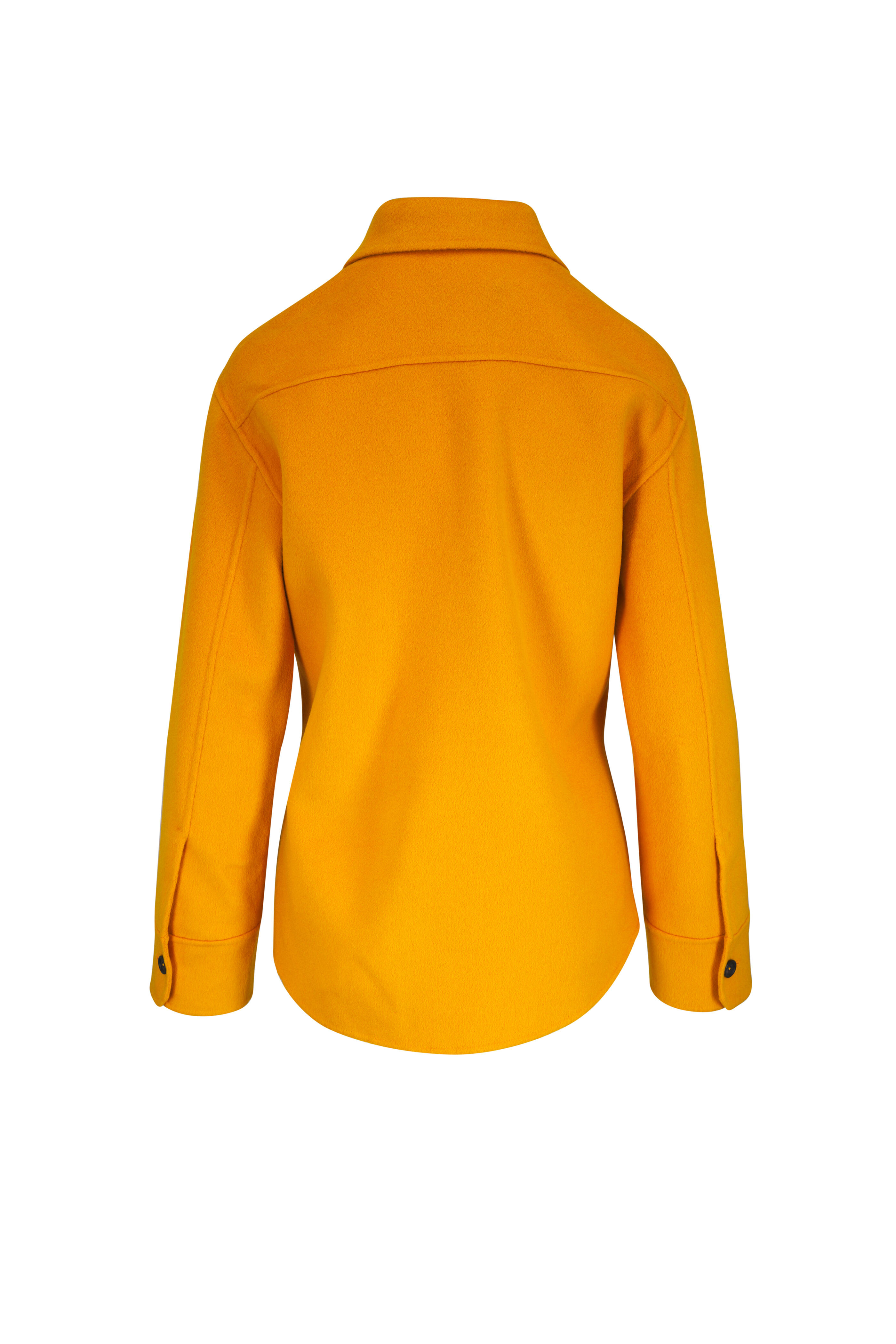 Odeeh - Dark Yellow Double Face Wool & Cashmere Shirt