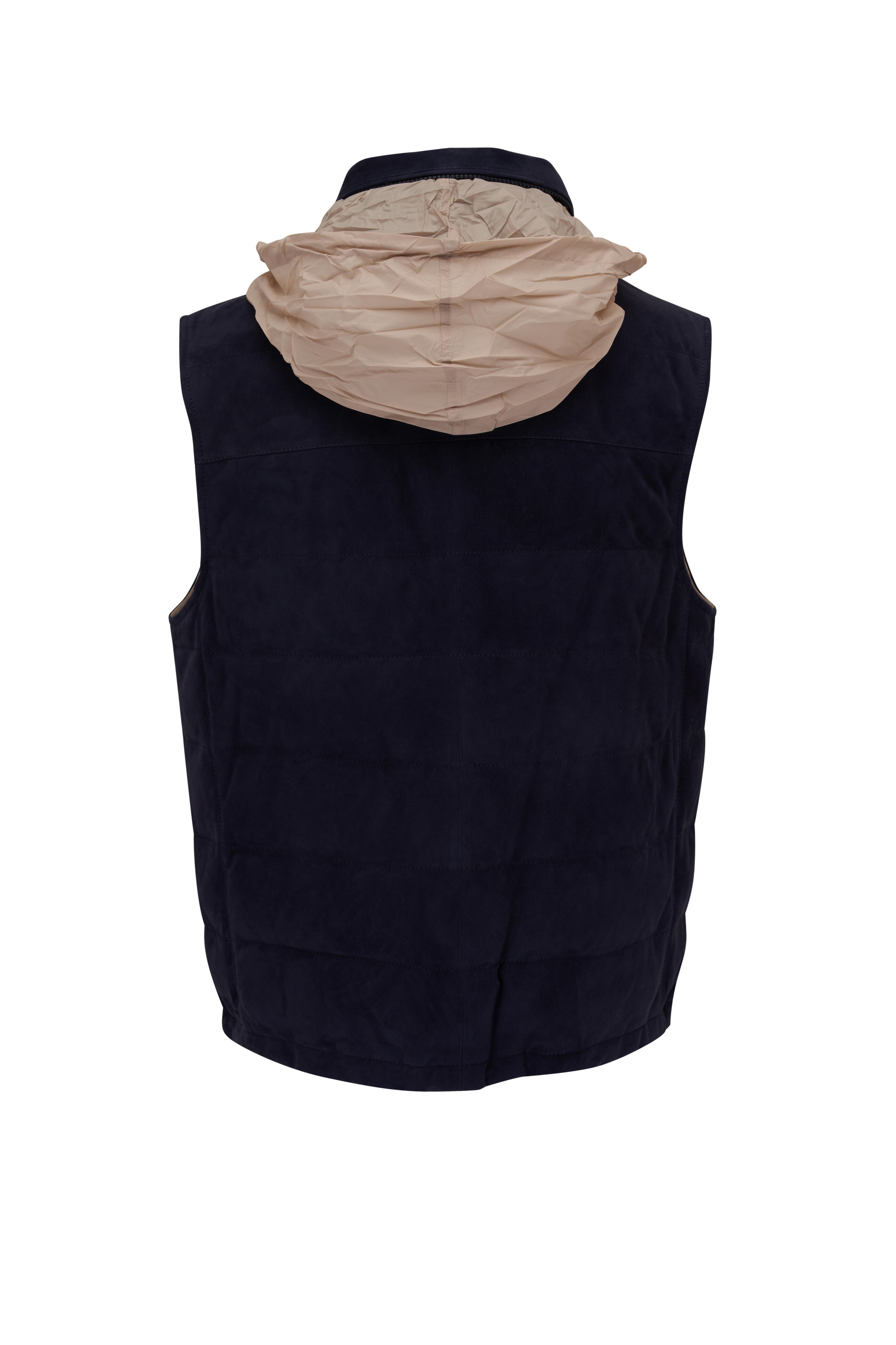 Brunello Cucinelli - Navy Blue Down Vest | Mitchell Stores