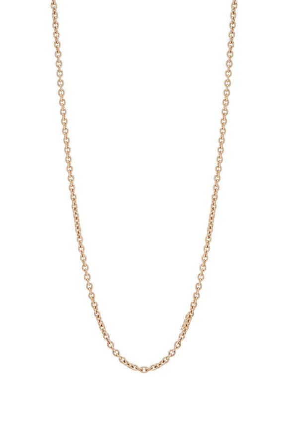 Marlo Laz Rose Gold Light Cable Chain Necklace