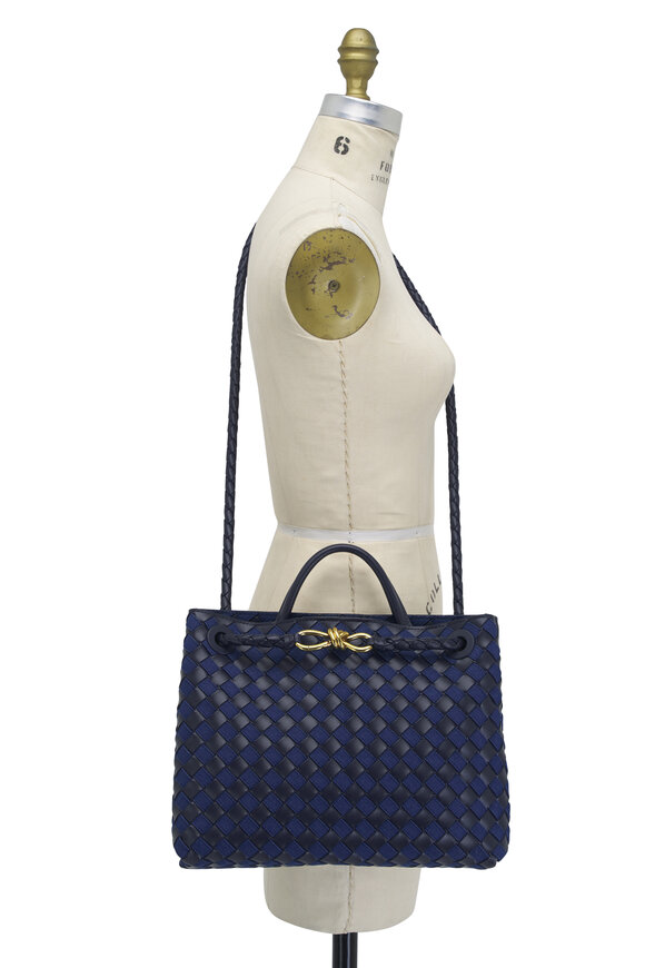 Bottega Veneta - Medium Andiamo Abyss Denim & Leather Bag 