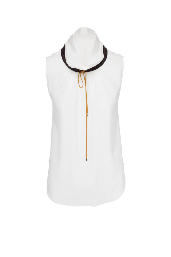 Dorothee Schumacher - Divine Fluidity White, Black & Brown Shirt