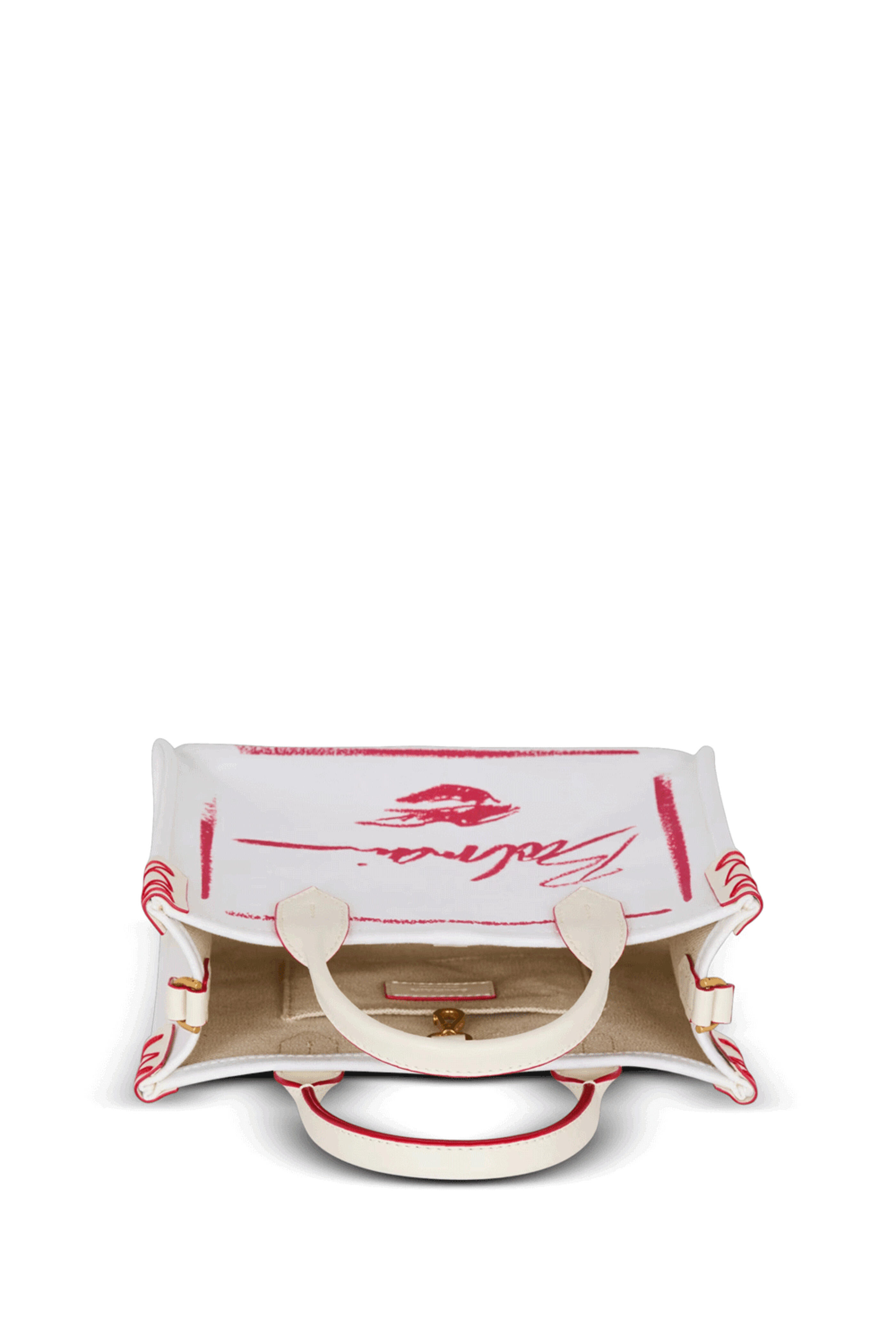 Balmain - Small B-Army Lipstick Tote in Cream and Red