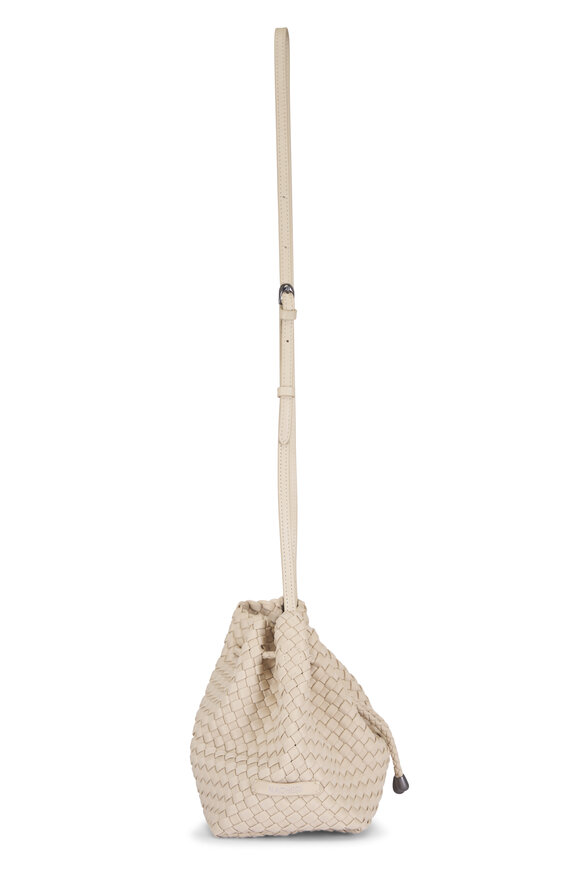 Naghedi Gramercy Ecru Woven Bucket Bag - view 3