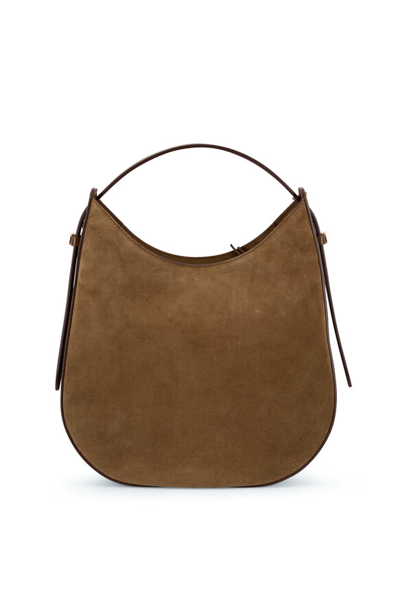 Tod's - Olive Green Suede Medium Hobo Bag