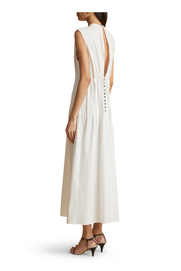 Khaite - Wes White Cotton Poplin Dress