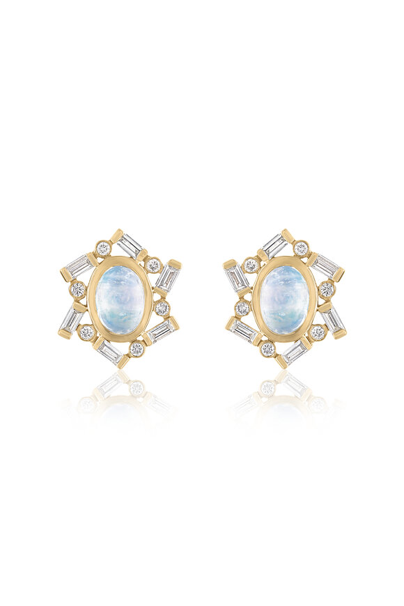 Loriann Jubilee Moonstone & Diamond Earrings