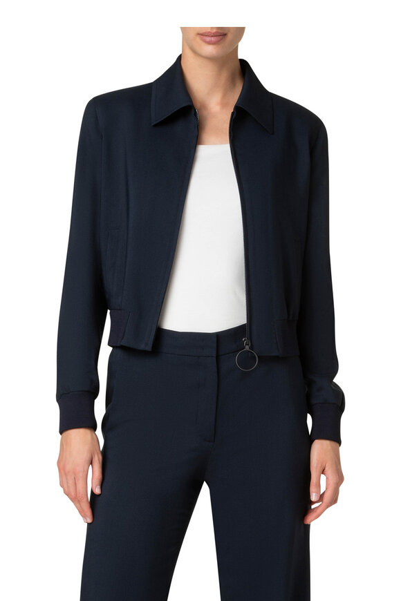 Akris Punto - Navy Blue Bomber Jacket