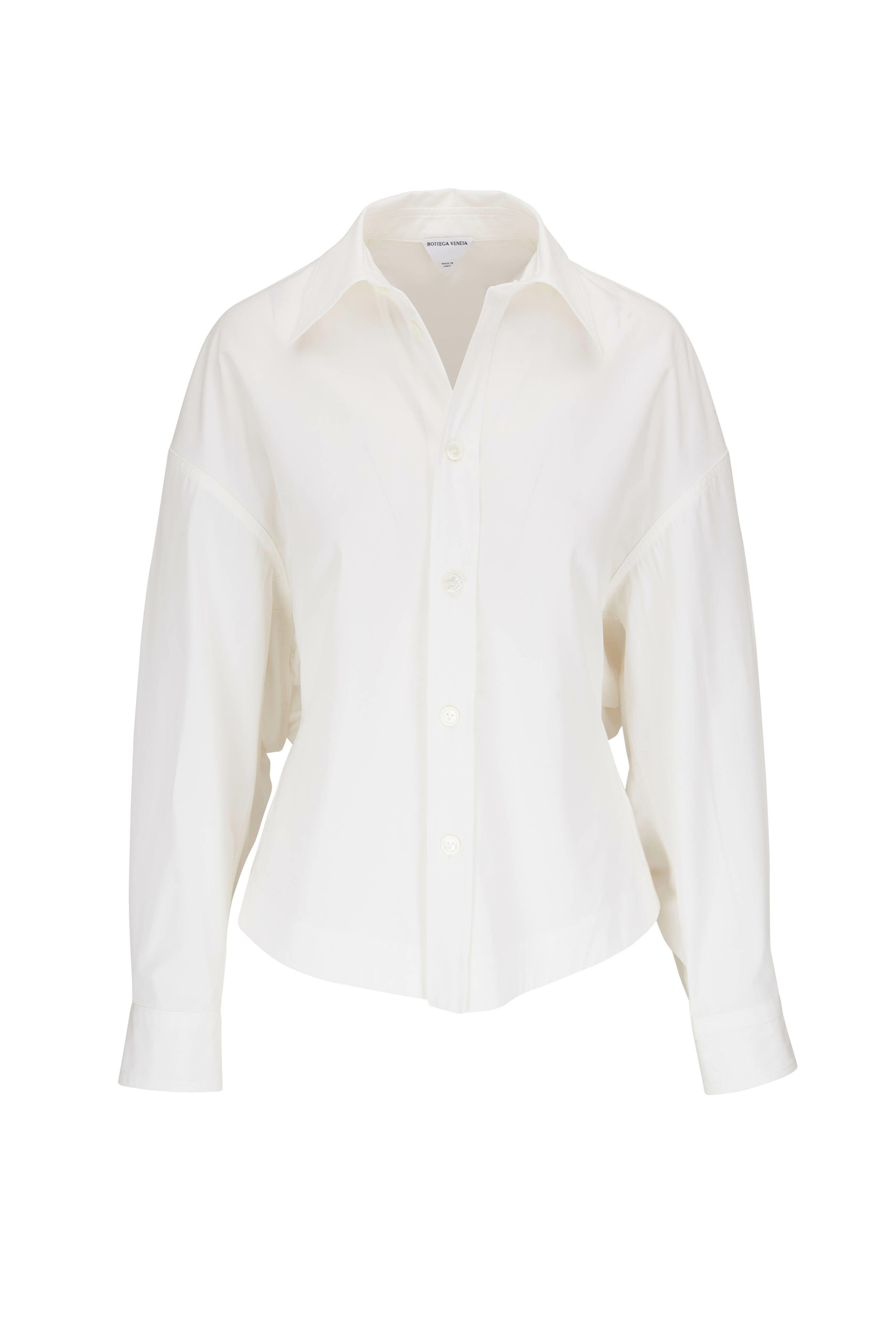 Bottega Veneta - Chalk Compact Cotton Shirt | Mitchell Stores