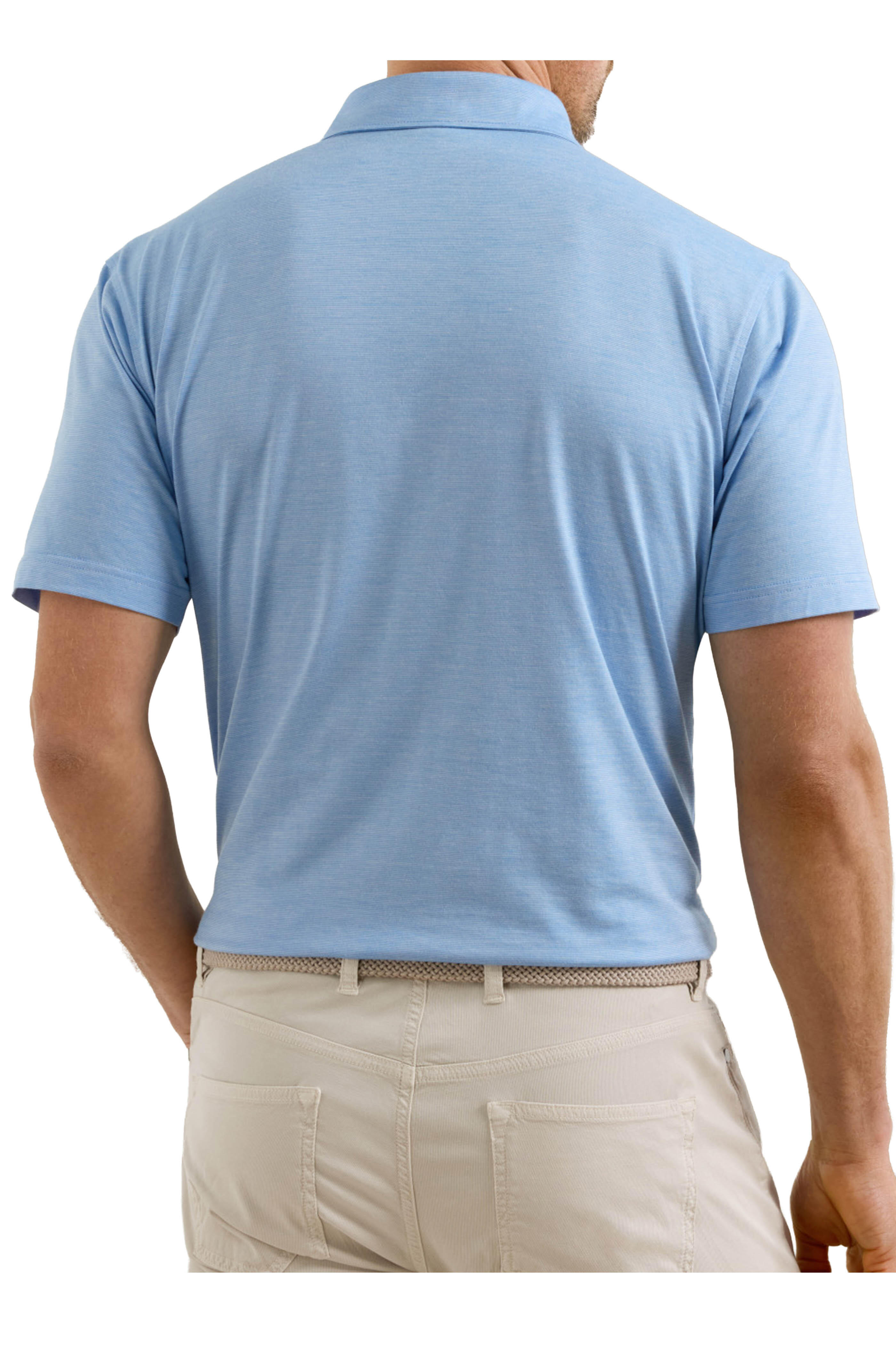 Peter Millar - Excursionist Flex Blue Topaz Short Sleeve Polo - view 4