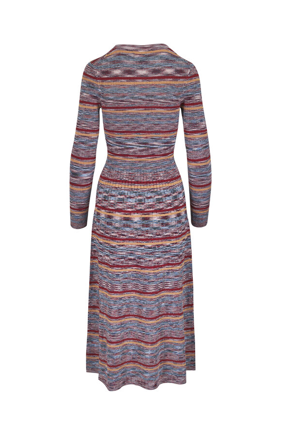 Veronica Beard Nami Multicolor Stripe Knit Dress - view 3