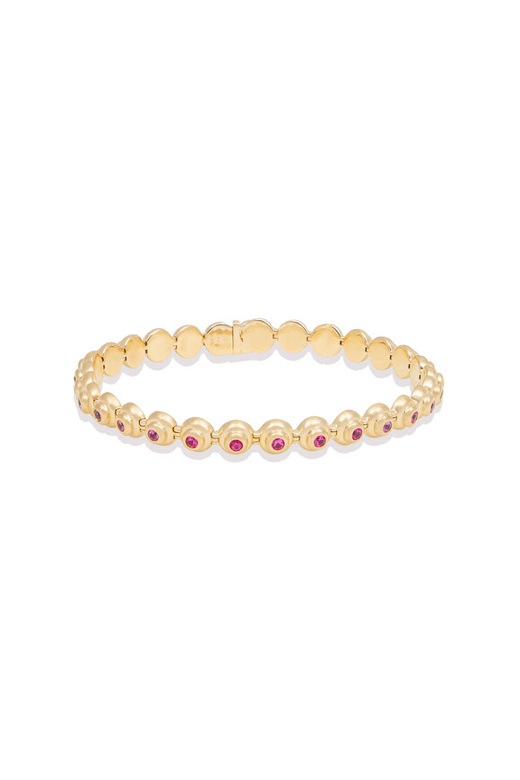 Campbell + Charlotte 14k Yellow Gold Evolve Sapphire Link Bracelet