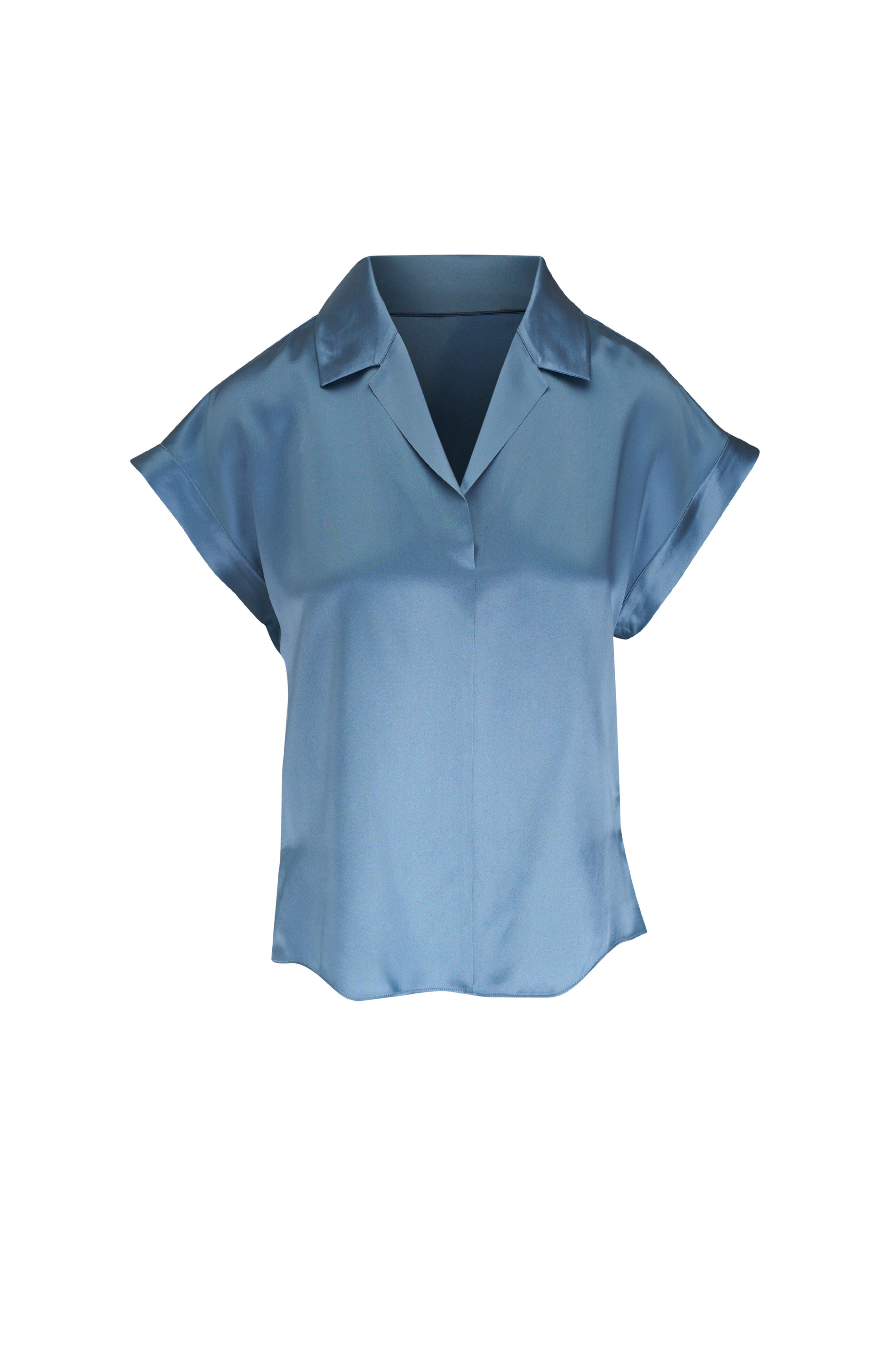 Dorothee Schumacher - Sense Of Shine Teal Silk Satin Top