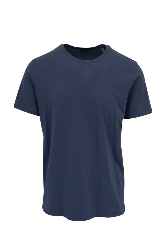 Patrick Assaraf - Iconic Dark Blue Pima Cotton T-Shirt