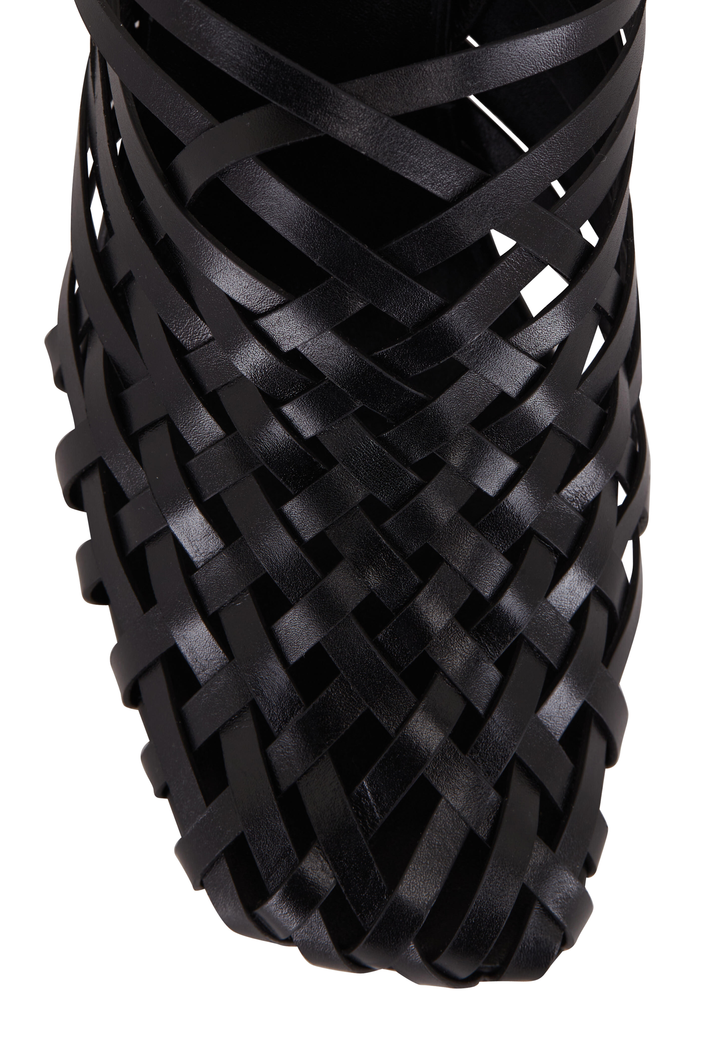 The Row Black Woven Leather Slingback 65mm Mitchell Stores