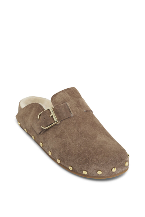 Veronica Beard - Fern-2 Taupe Shearling Mule