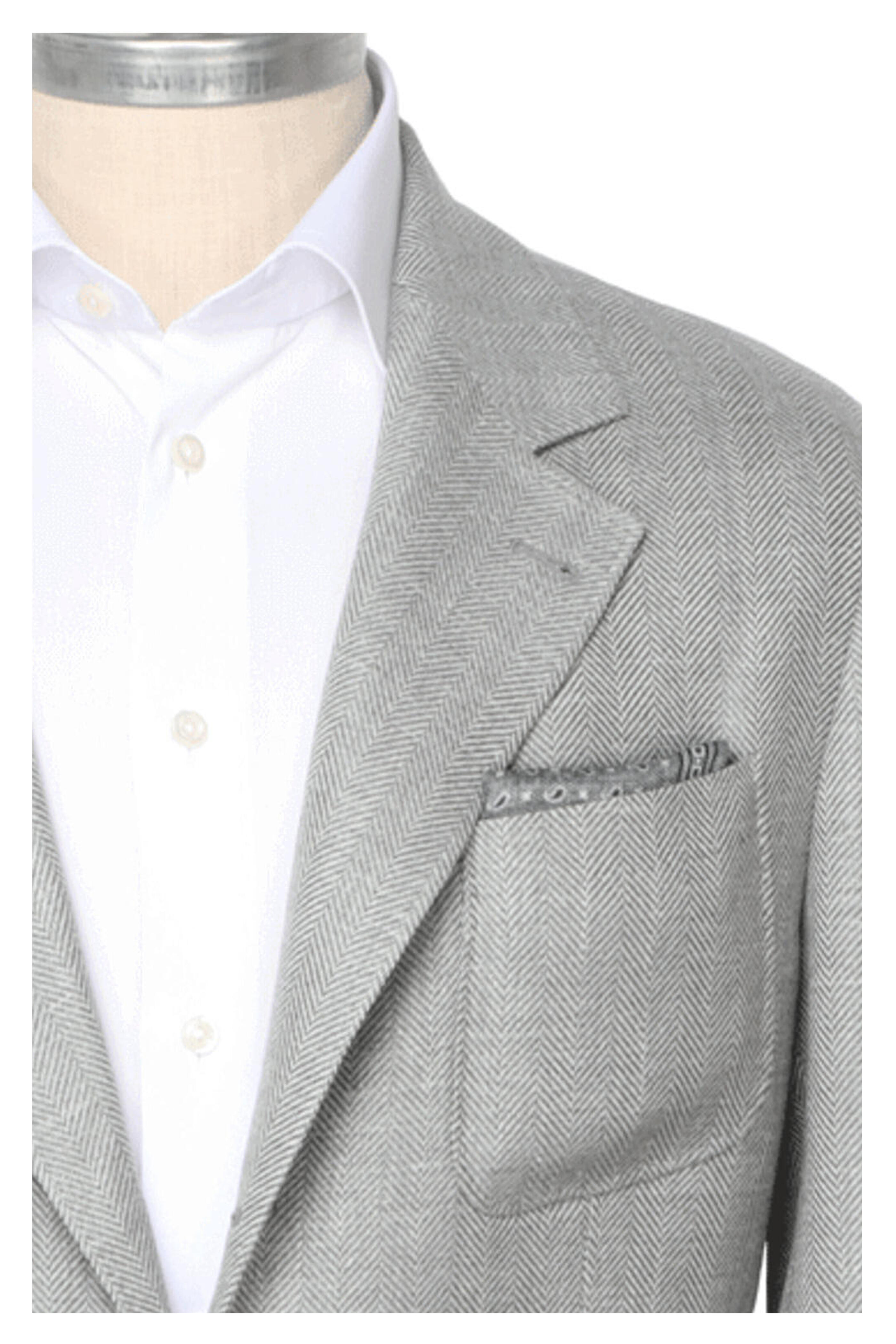 【送料&関税込】Brunello Cucinelli Herringbone-pattern V-nec Brunello Cucinelli Herringbone Sport Coat in Coral - Taylor