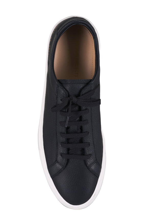 Common Projects Achilles Black Grained Leather Low Top Sneaker - view 3
