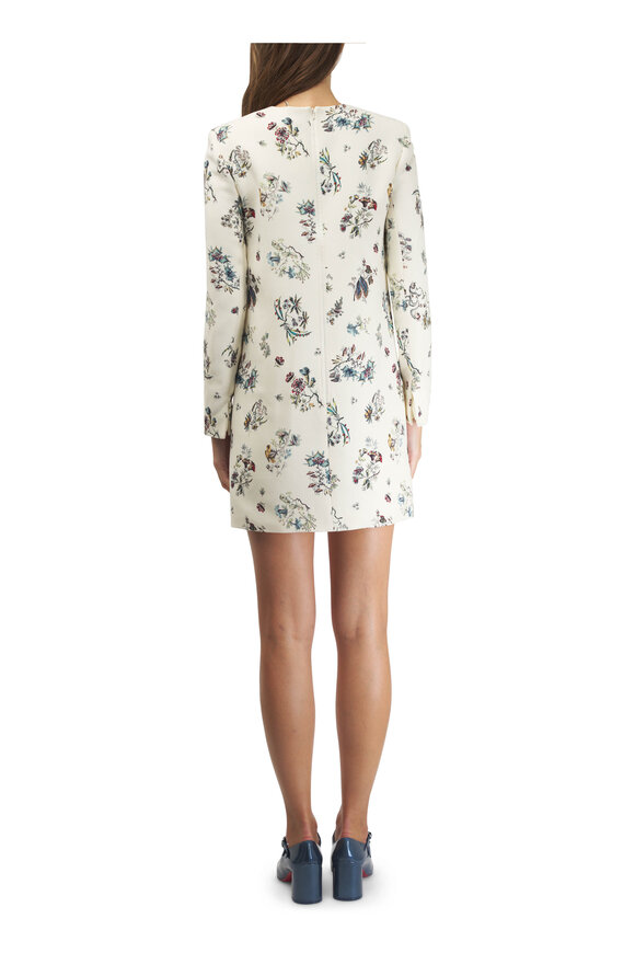 Adam Lippes - Floral Shift Printed Silk Wool Mini Dress