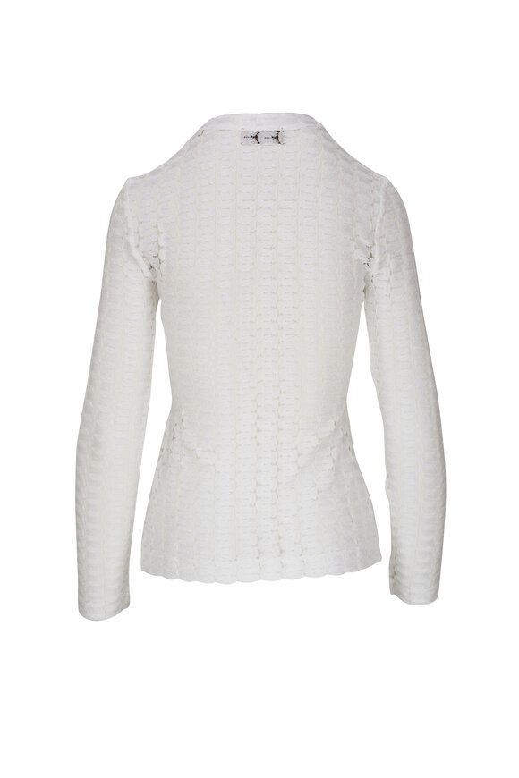 Missoni - Brilliant White Embroidery Knit Cardigan 