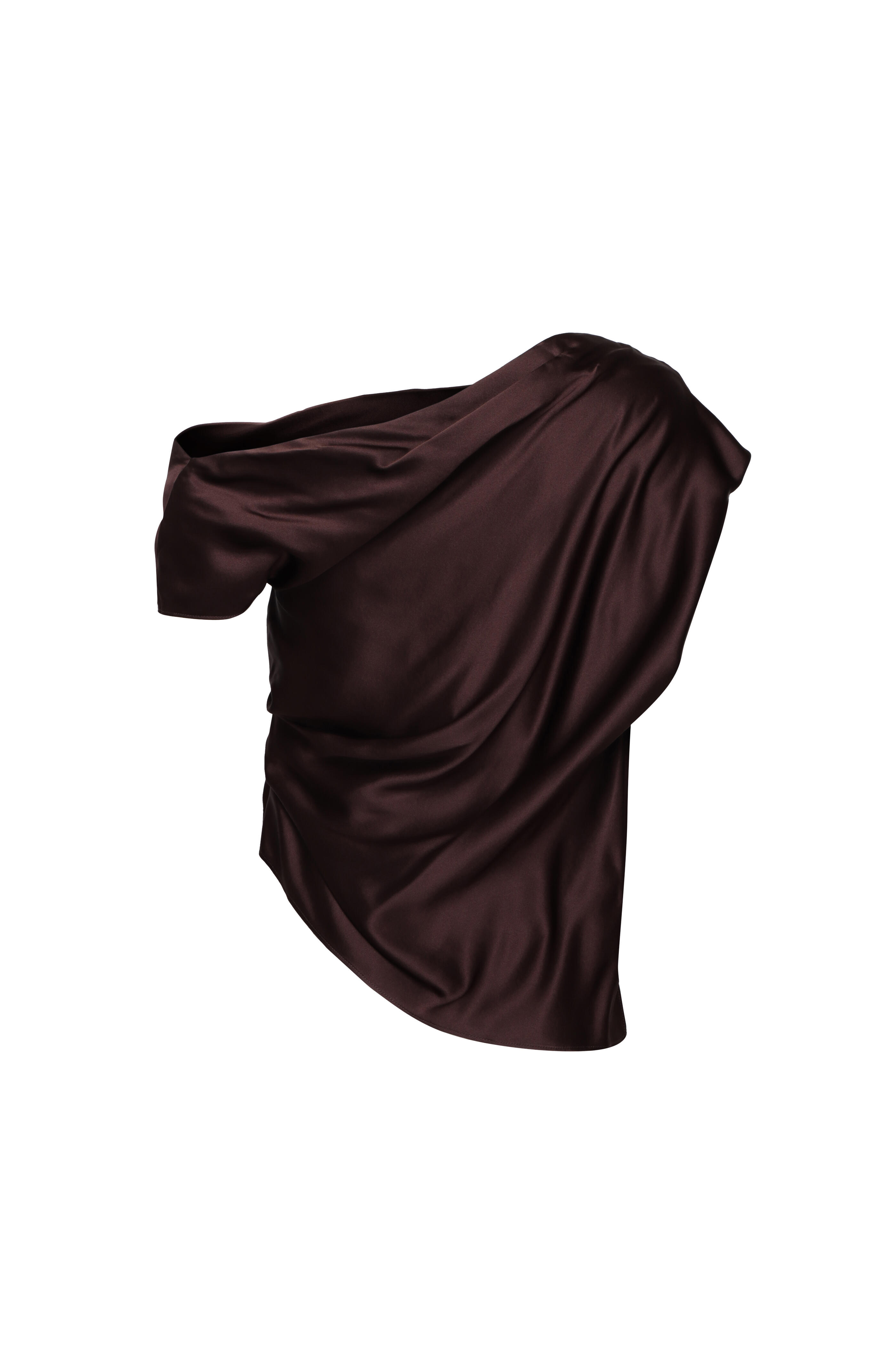 The Sei - Cocoa Drape Blouse