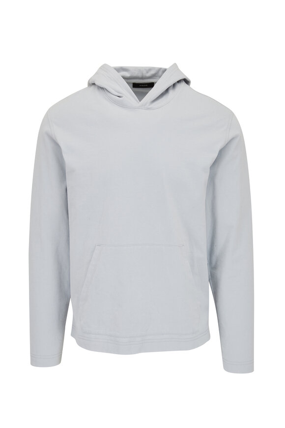 Vince - Arctic White Sueded Jersey Popover Hoodie