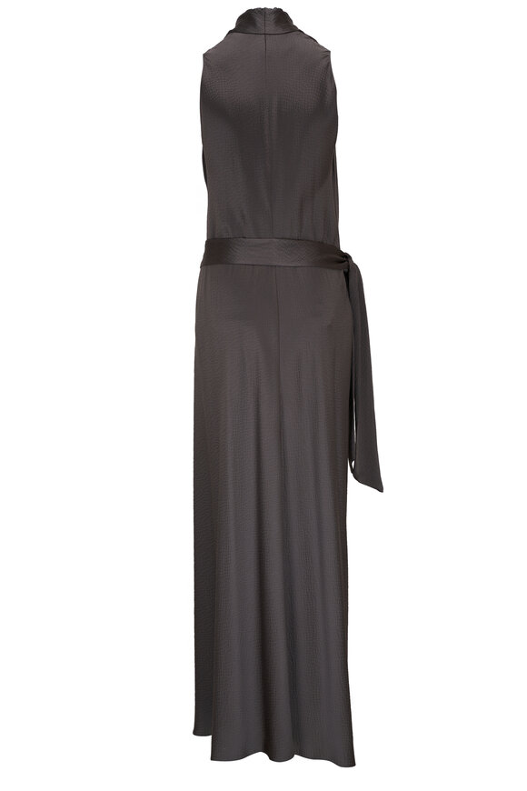 Peter Cohen - Vicky Charcoal Hammered Silk Gown 