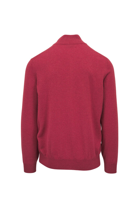 Brunello Cucinelli - Burgundy Cashmere, Silk & Linen Sweater