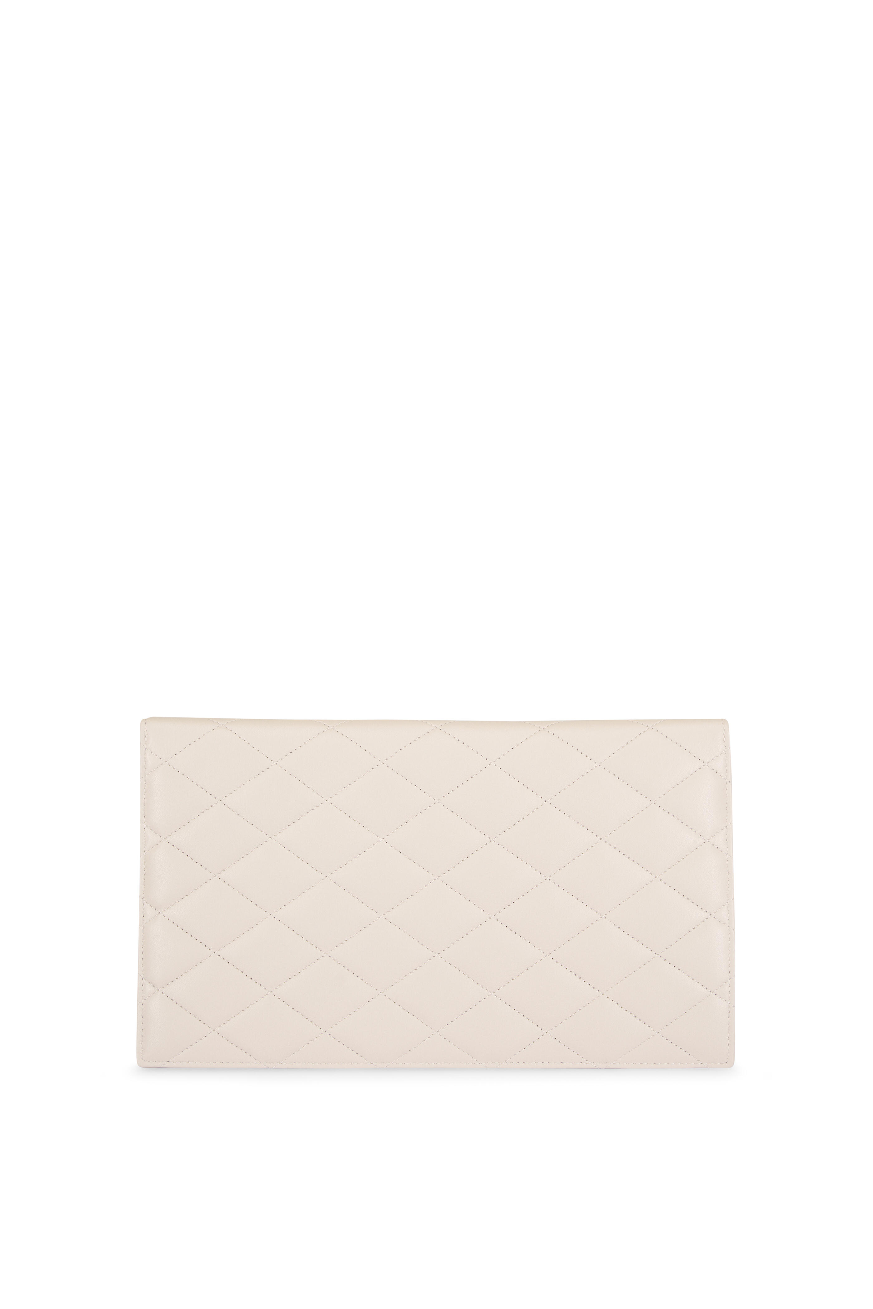 Saint Laurent - Paris Blanc Vintage Diamond Quilted Leather Pouch