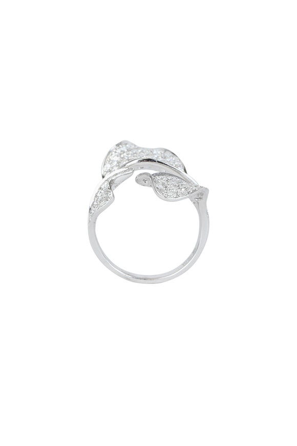 Kai Linz - 18K White Gold Diamond Organic Flower Ring