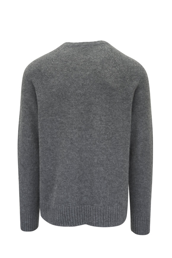 James Perse - Charcoal Gray Textured Cashmere Crewneck Sweater