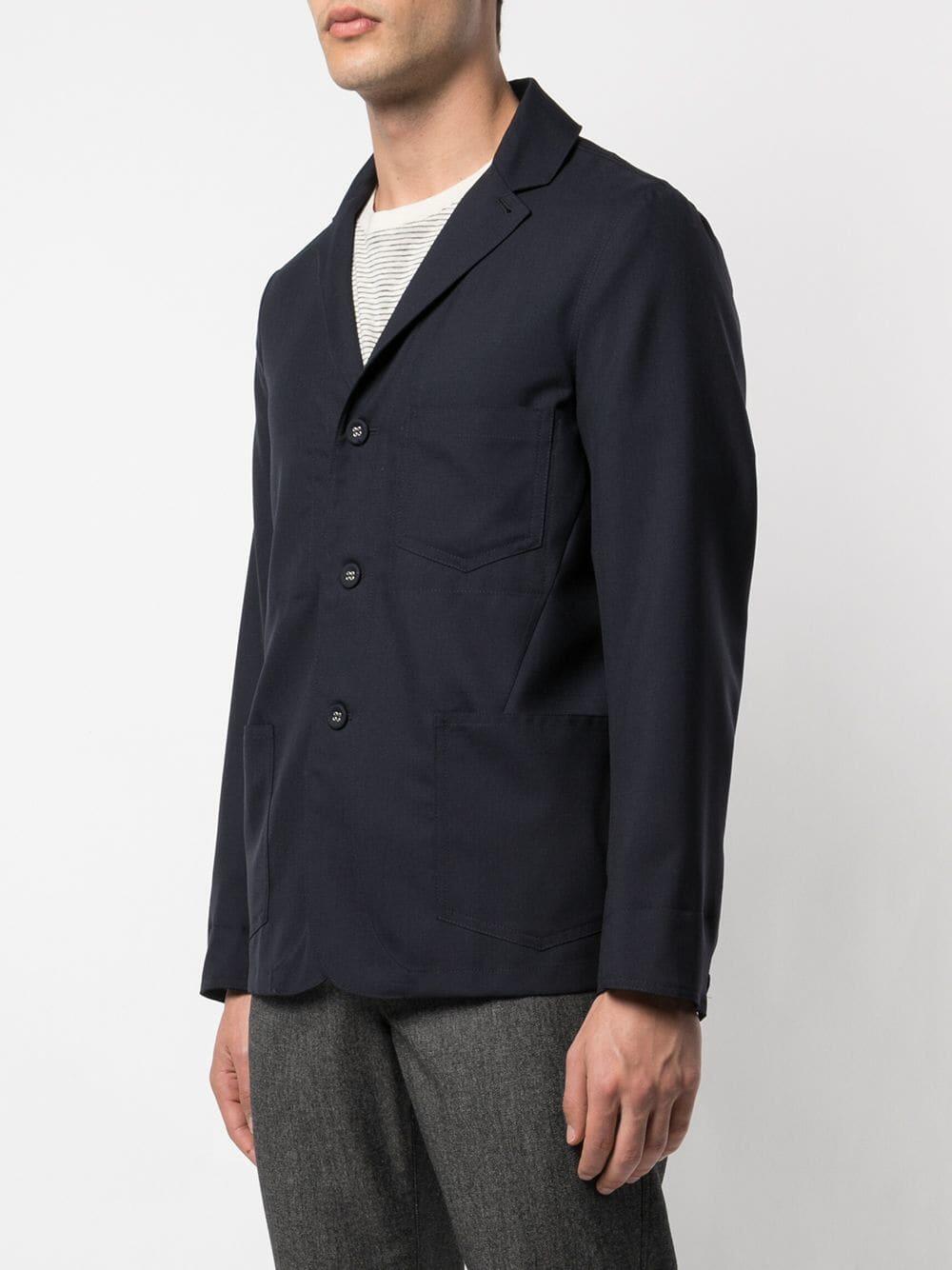 Officine Generale - Aris Navy Fresco Wool Jacket
