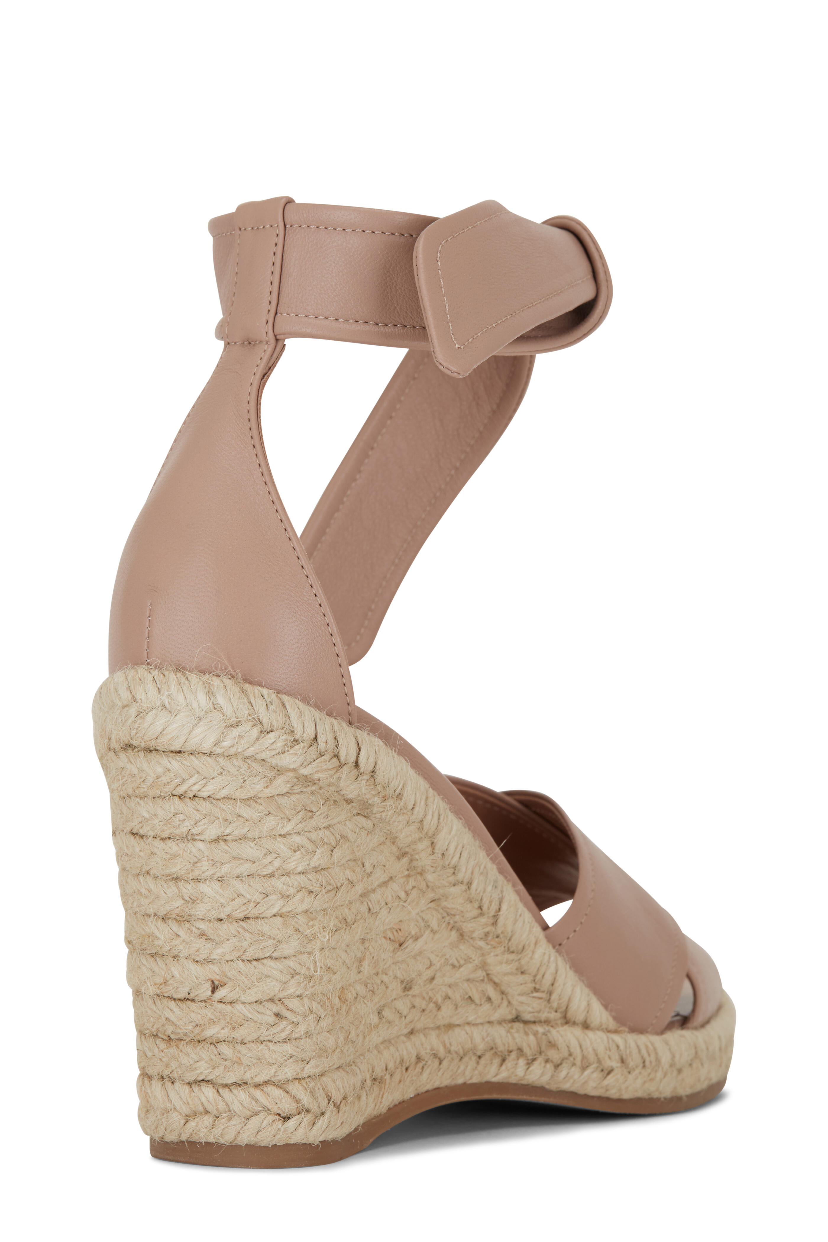 Marion Parke - Leah Buff Napa Leather Wedge Sandal, 85mm